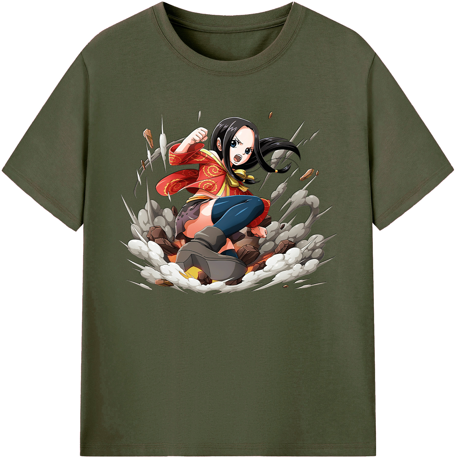 ワンピース ボア・ハンコック ONE PIECE Boa·Hancock 綿100％ メンズ半袖Tシャツ｜肌触りやわらか＆通気性